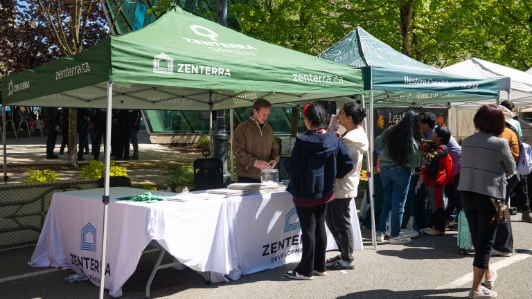 Zenterra Developments eco-friendly community booth at Surrey Party for the Planet Earth Day celebration