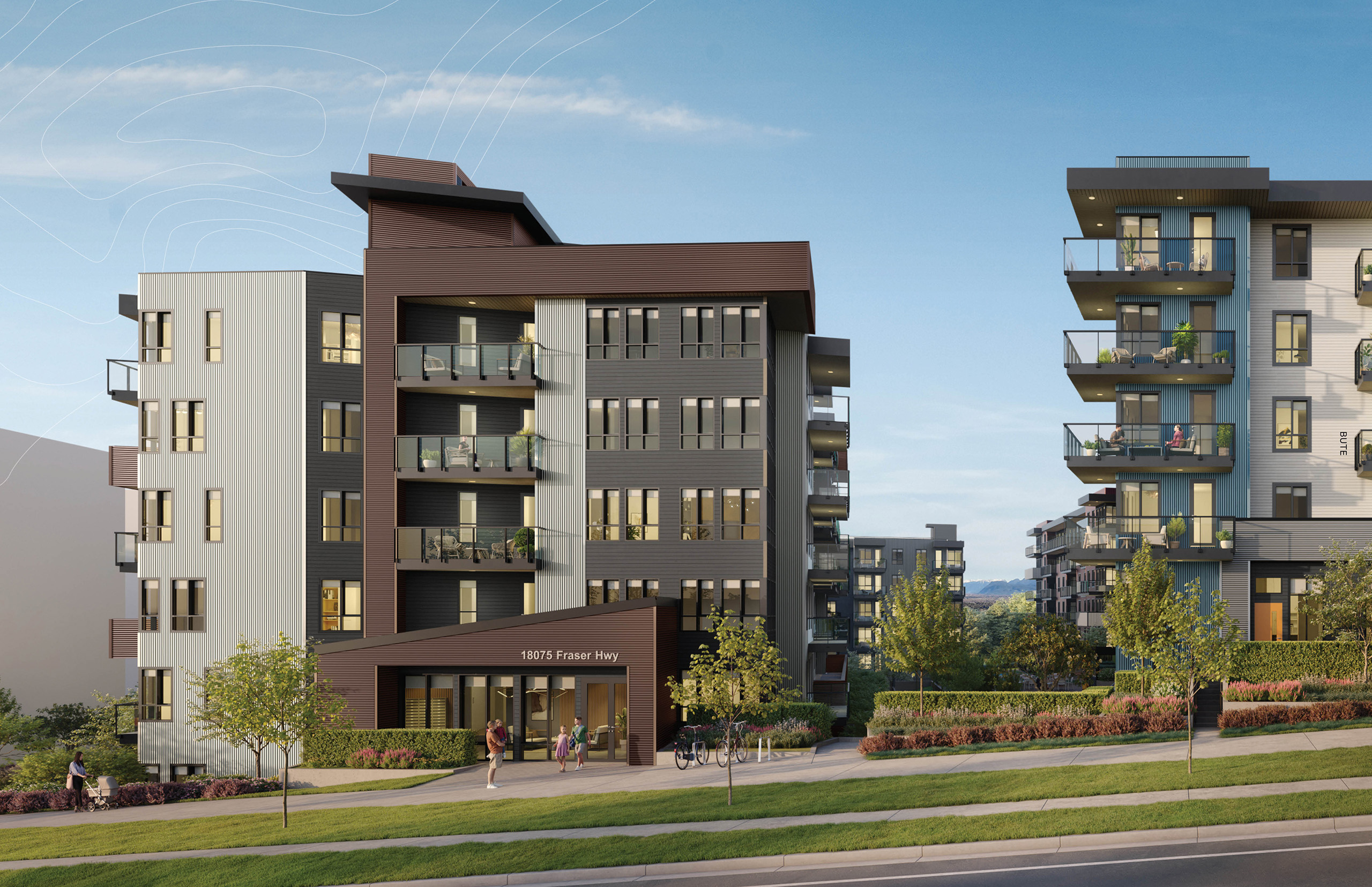 Bute at Clayton Crest presale condos located on 72nd Avenue in West Clayton Surrey