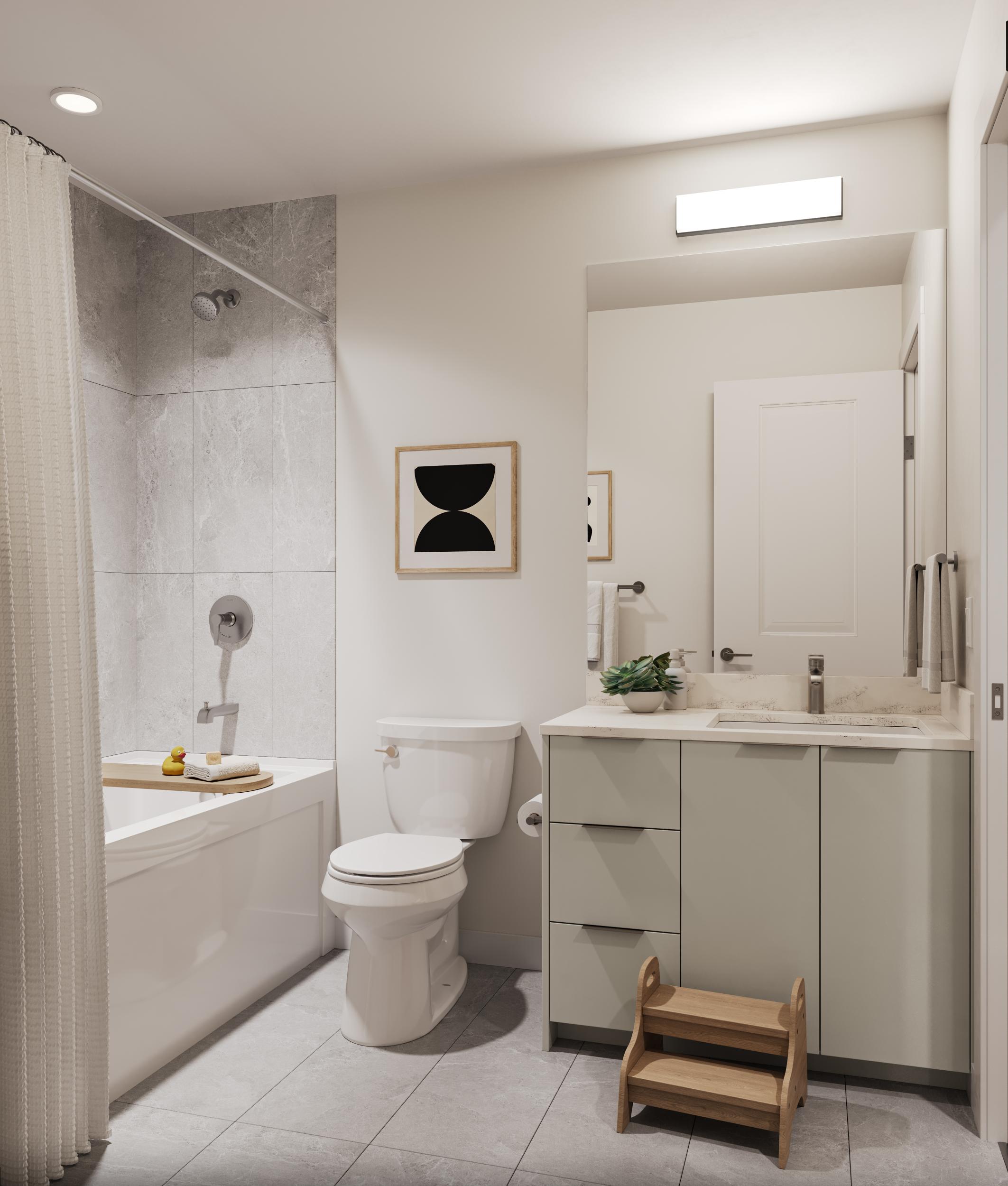Premium bathroom fixtures finishes and tiling at Bute at Clayton Crest