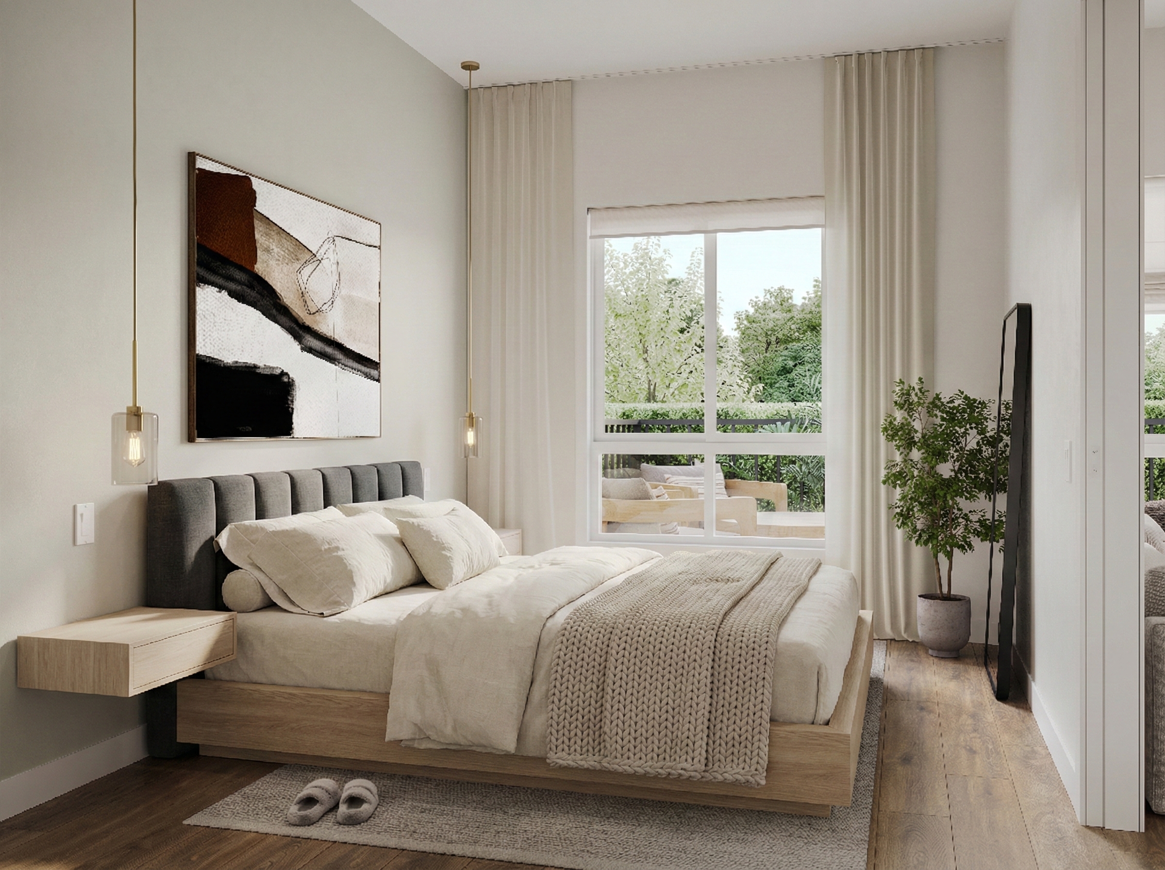 One two and three bedroom floor plan layout master bedroom at Bute condos