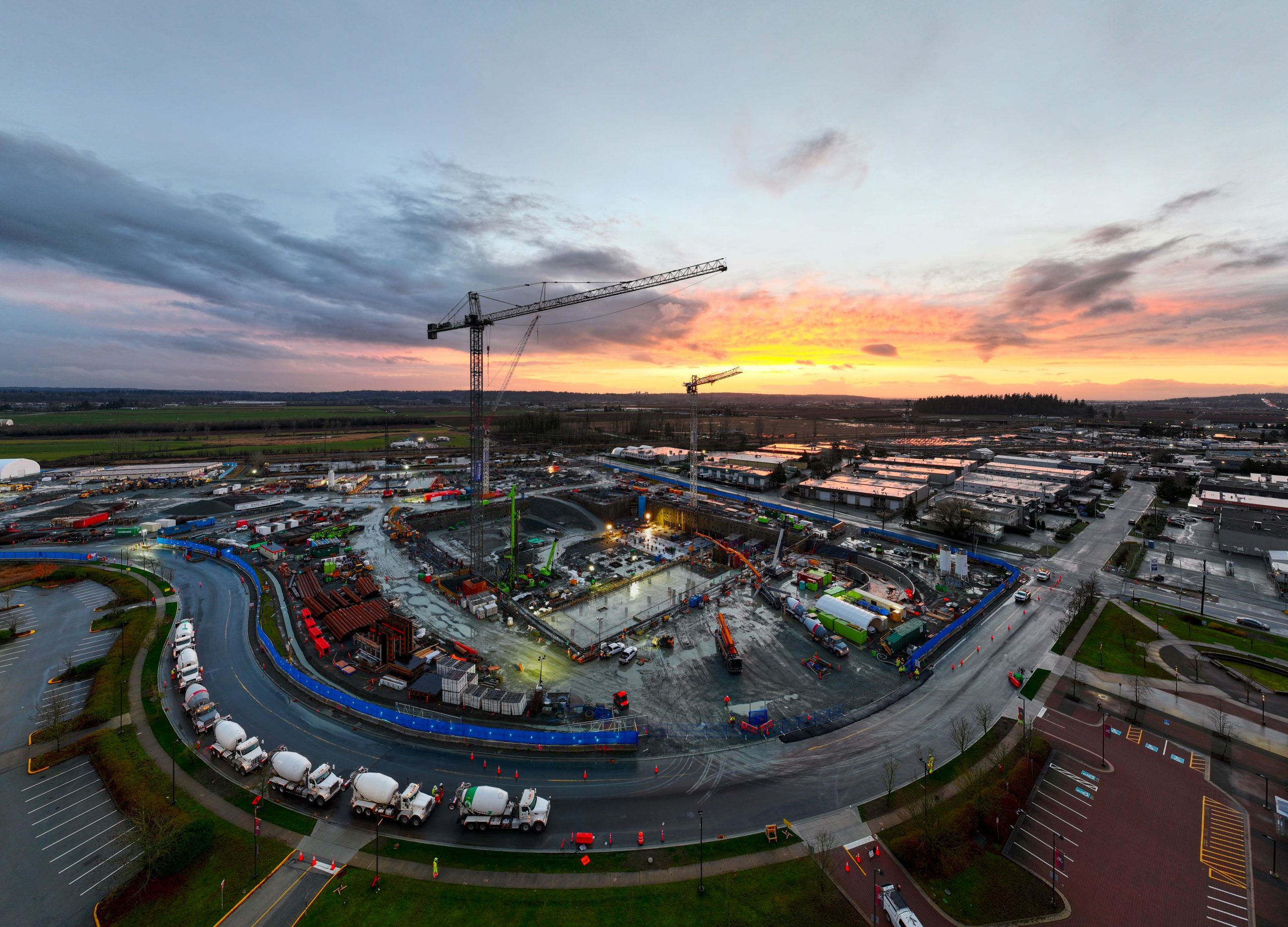 New Surrey Hospital and BC Cancer Centre construction site update 2026 in Cloverdale
