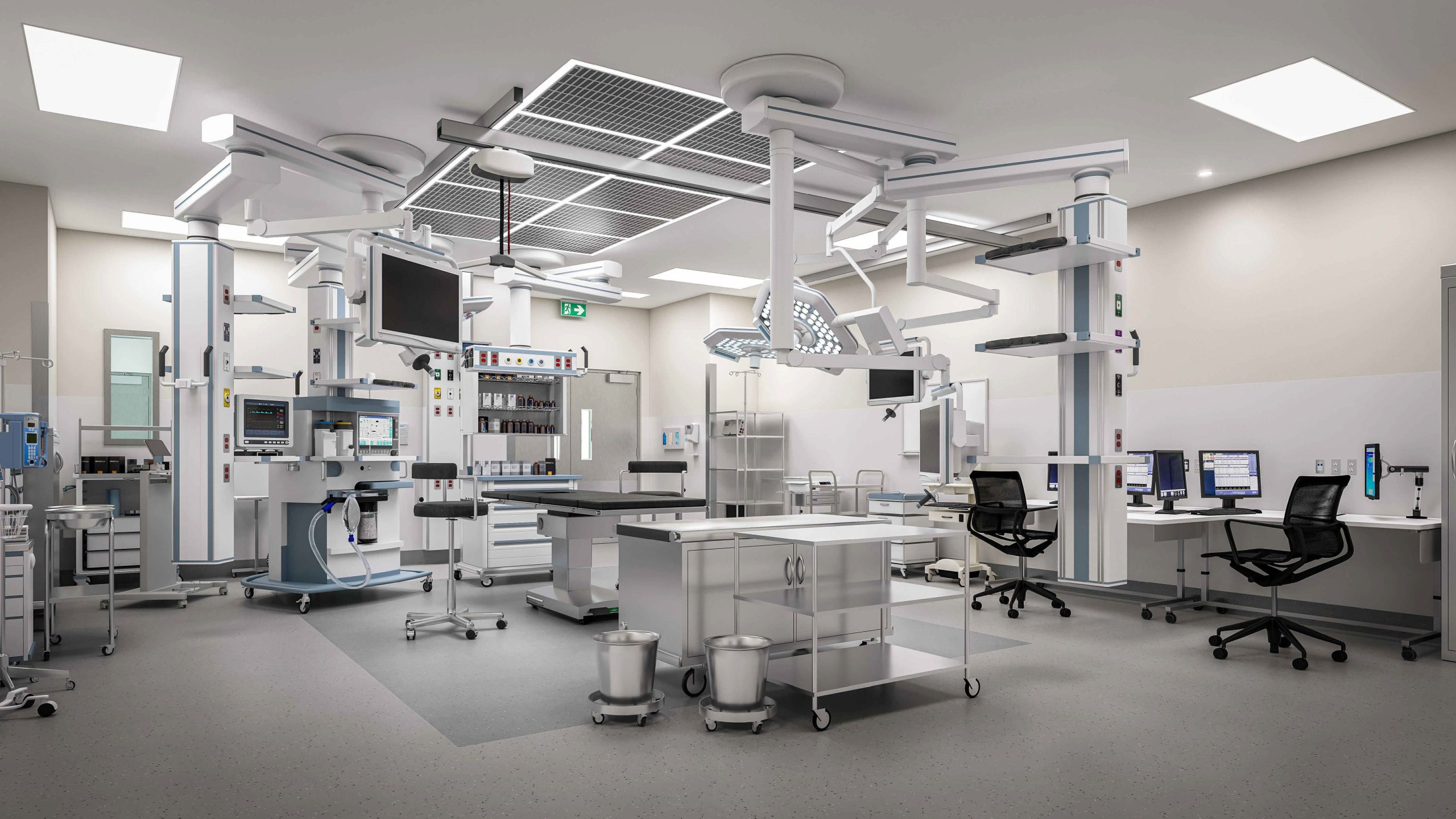 Smart operating room layout and advanced medical equipment at BC Cancer Centre Surrey